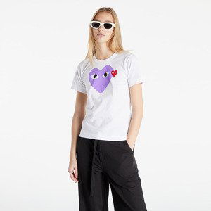 Tričko Comme des Garcons PLAY Tee White/ Purple M