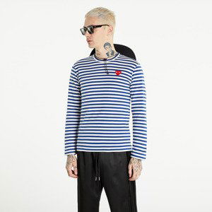 Tričko Comme des Garçons PLAY Long Sleeve Tee Navy/ White XS