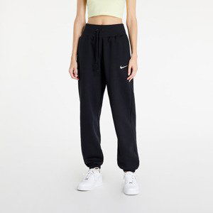 Kalhoty Nike Sportswear Phoenix Fleece Women's High-Waisted Oversized Sweatpants Black/ Sail M