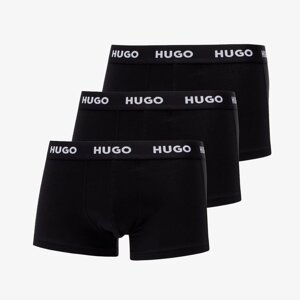 Trenky Hugo Boss Logo-Waistband Trunks 3-Pack Black L