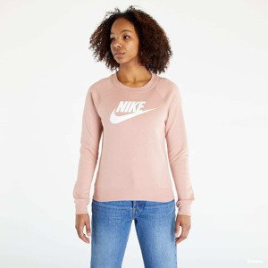 Mikina Nike Sportswear Essential Women's Fleece Crew Rose Whisper/ White L