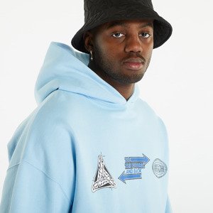 Mikina PREACH Oversized Multi Logo H GOTS Sky Blue L