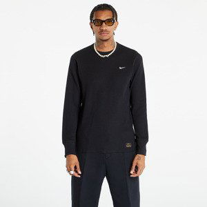 Tričko Nike Life Long-Sleeve Heavyweight Waffle Top Black/ Black/ White M