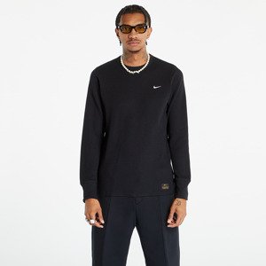 Tričko Nike Life Long-Sleeve Heavyweight Waffle Top Black/ Black/ White S