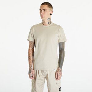 Tričko Calvin Klein Jeans Woven Tab Short Sleeve Tee Plaza Taupe M