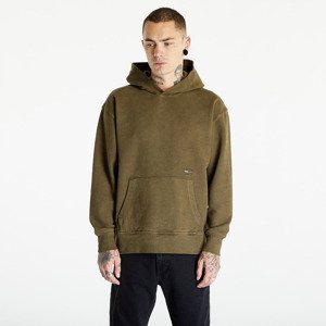 Mikina Tommy Jeans Relaxed Tonal Badge Hoodie Drab Olive Green L