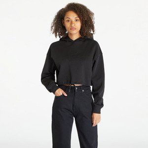 Mikina Calvin Klein Jeans Cropped Embossed Logo Hoodie Black M