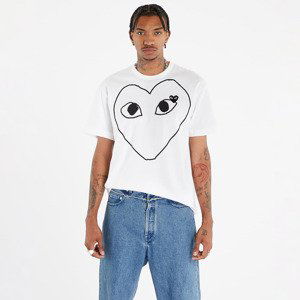 Tričko Comme des Garçons PLAY Heart Logo Short Sleeve Tee UNISEX White L