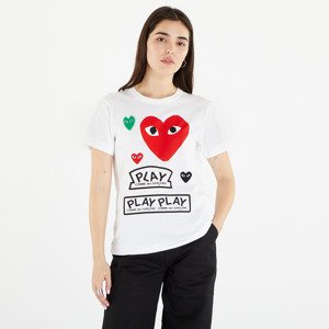 Tričko Comme des Garçons PLAY Heart Logo Tee White L