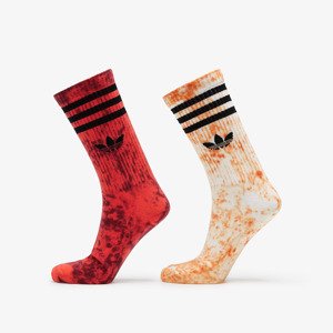 Ponožky adidas Tie Dye Socks 2-Pack White/ Orange/ Bright Red M