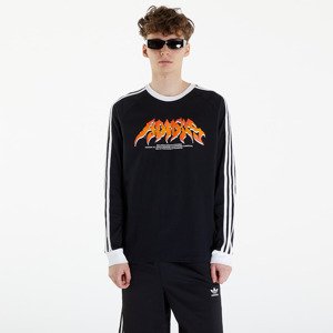 Tričko adidas Flames Long Sleeve Tee Black/ White XL