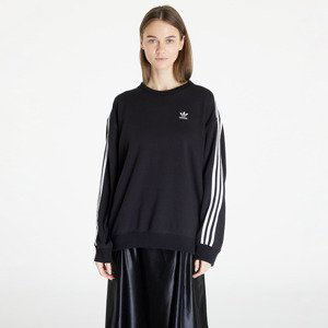 Mikina adidas 3 Stripes Oversized Crew Sweatshirt Black XXS