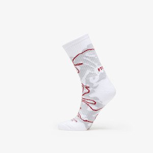 Ponožky Footshop The More Basketball Socks Grey/ Wine 39-42