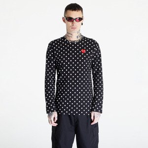 Tričko Comme des Garçons PLAY Heart Logo Long Sleeve Tee UNISEX Black XXL