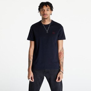 Tričko FRED PERRY Crew Neck T-Shirt Navy/ Burnt Red S