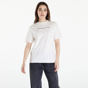 Tričko Tommy Jeans Relaxed New Linear Short Sleeve Tee Ancient White M