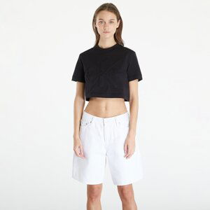 Tričko Calvin Klein Jeans Premium Monologo Cropped T-Shirt Black XL