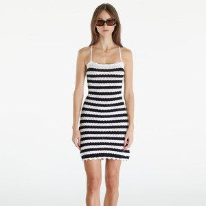 Šaty Tommy Jeans Crochet Stripe Dress Black M