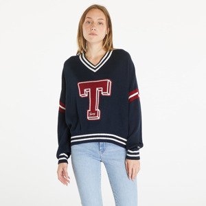 Svetr Tommy Jeans Letterman Sweater Blue L