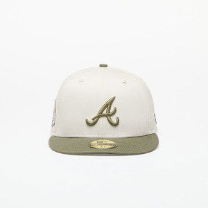 Kšiltovka New Era Atlanta Braves MLB White Crown 59FIFTY Fitted Cap Ivory/ New Olive 7 5/8