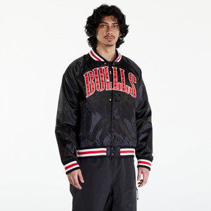Bomber New Era Chicago Bulls NBA Applique Satin Bomber Jacket UNISEX Black/ Front Door Red L