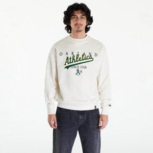 Mikina New Era Oakland Athletics MLB Lifestyle Crew Neck Sweatshirt UNISEX Off White/ Dark Green L