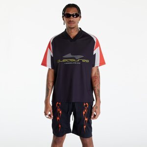 Tričko PLEASURES Mind Soccer Jersey Short Sleeve Tee Black L