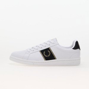 Tenisky FRED PERRY B721 Leather/Branded Webbing White/ Warm Grey EUR 10