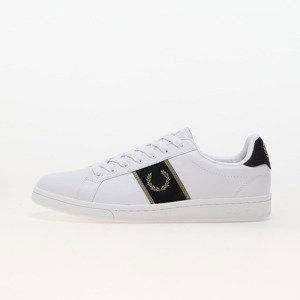 Tenisky FRED PERRY B721 Leather/Branded Webbing White/ Warm Grey EUR 9.5