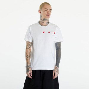 Tričko Comme des Garçons PLAY Short Sleeve Logo Print T-Shirt UNISEX White XXS