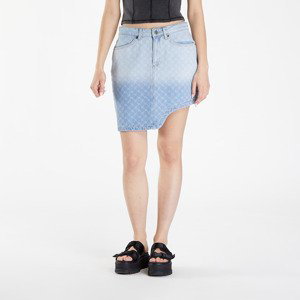 Sukně Daily Paper Zella Monogram Denim Skirt Mid Blue XL