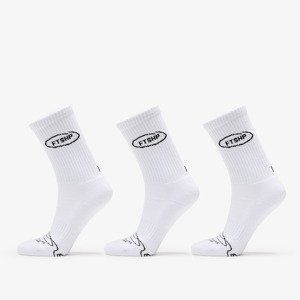 Footshop Basic Crew Socks 3-Pack White 43-46