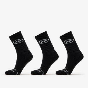 Footshop Basic Crew Socks 3-Pack Black 39-42