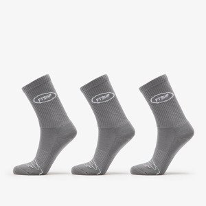 Footshop Basic Crew Socks 3-Pack Grey 39-42