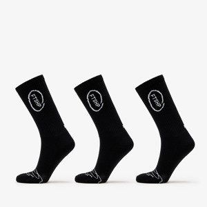 Footshop High Crew Socks 3-Pack Black 36-38