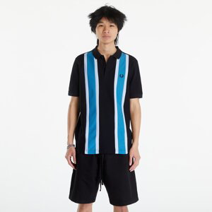Tričko FRED PERRY Woven Mesh Relaxed Polo Black L