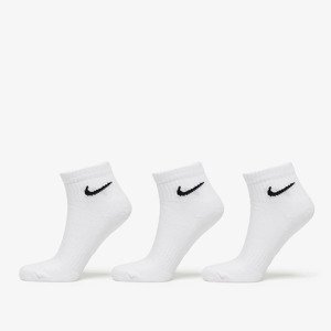 Ponožky Nike Everyday Cush Ankle Socks 3-Pack White/ Black M