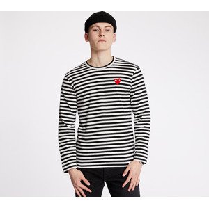 Tričko Comme des Garçons PLAY Long Sleeve Tee UNISEX Black/ White S