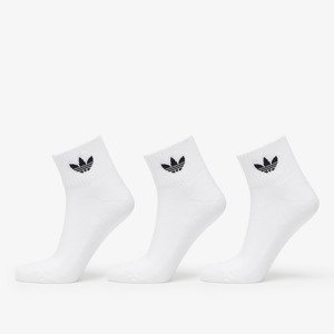 Ponožky adidas Mid Ankle Socks 3-Pack White/ White/ Black 37-39
