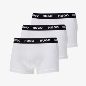 Trenky Hugo Boss Logo-Waistband Trunks 3-Pack White L