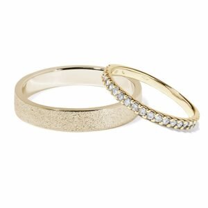 Snubní prsteny s brilianty ve žlutém zlatě KLENOTA