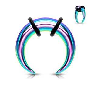 S4U Šperky4U Roztahovák do ucha podkova duhová (2 mm) - EP01012W-02