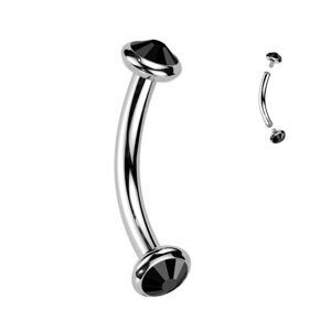 S4U Šperky4U Piercing do obočí TITAN (černá) - TIT1381-K