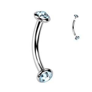 S4U Šperky4U Piercing do obočí TITAN (tyrkysová) - TIT1381-Q