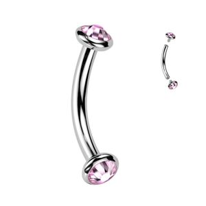 S4U Šperky4U Piercing do obočí TITAN (růžová) - TIT1381-P