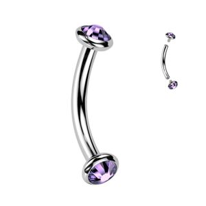 S4U Šperky4U Piercing do obočí TITAN (růžová) - TIT1381-TZ