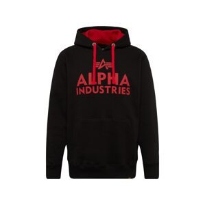 ALPHA INDUSTRIES Mikina  červená / černá