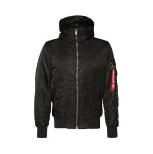 ALPHA INDUSTRIES Přechodná bunda 'MA-1 HOODED'  černá