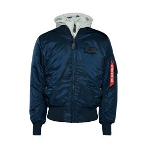 ALPHA INDUSTRIES Přechodná bunda 'MA-1 D-Tec'  tmavě modrá / světle šedá / červená / černá