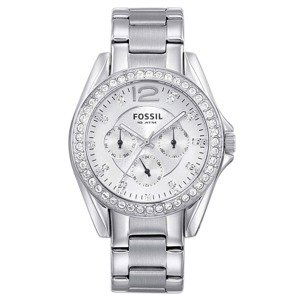 FOSSIL Analogové hodinky 'RILEY'  stříbrná / bílá